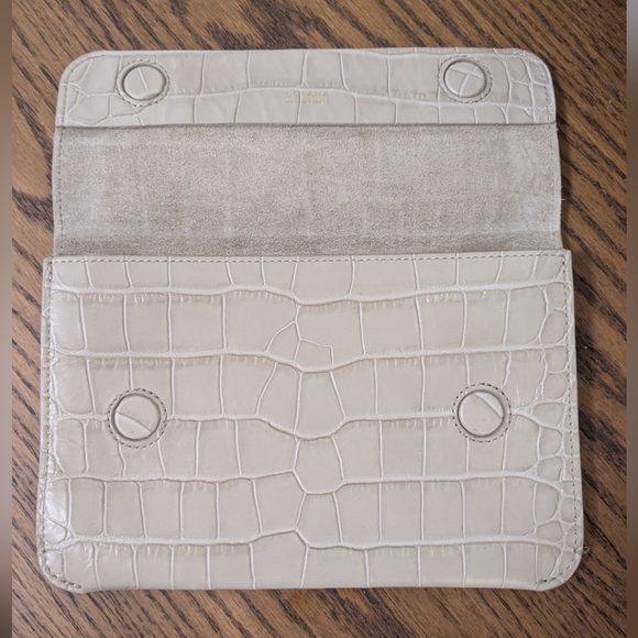 Cuyana System Tote - 13 In Stone Croco Style With Flap Bag - Picture 3 of 9